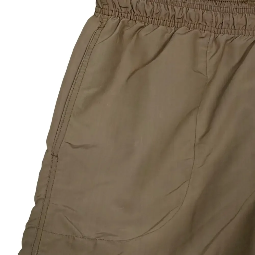 Stussy Big Basic Brown Water Shorts Men's Medium Tour Logo Swim Trunks Lined